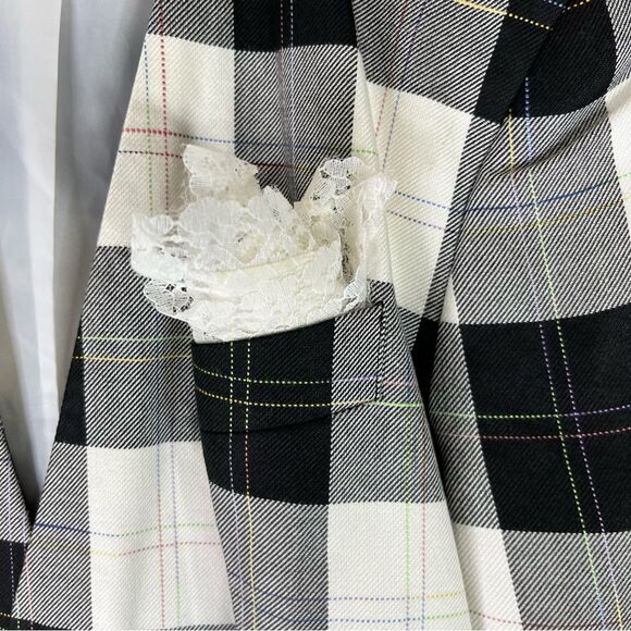 Amanda Smith Vintage Blazer Skirt Set 90s Clueless Plaid Double Breasted 16 - Picture 5 of 15
